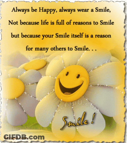 Always Be Happy Always Wear A Smile Card GIF