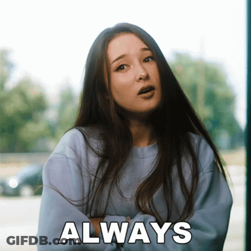 Always Girl And Her Grey Sweater GIF