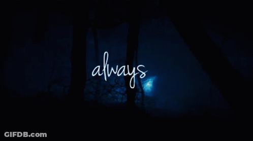 Always In White On Dark Blue GIF