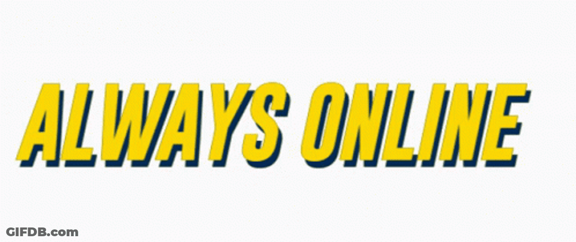 Always Online Text Effect GIF