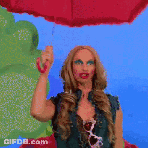 Alyssa Edwards Draggle Rock Umbrella Shade GIF