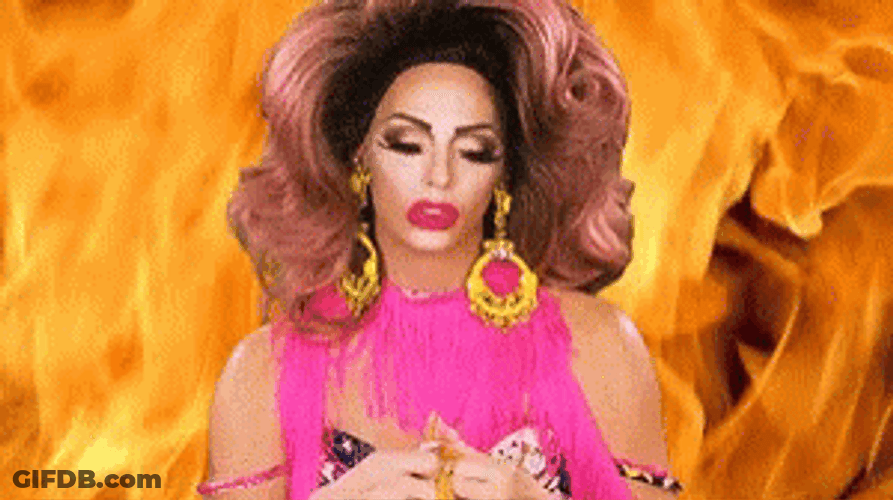 Alyssa Edwards Hell Fire Background RuPaul's Dragrace GIF