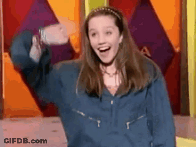 Amanda Bynes Happy Waving GIF