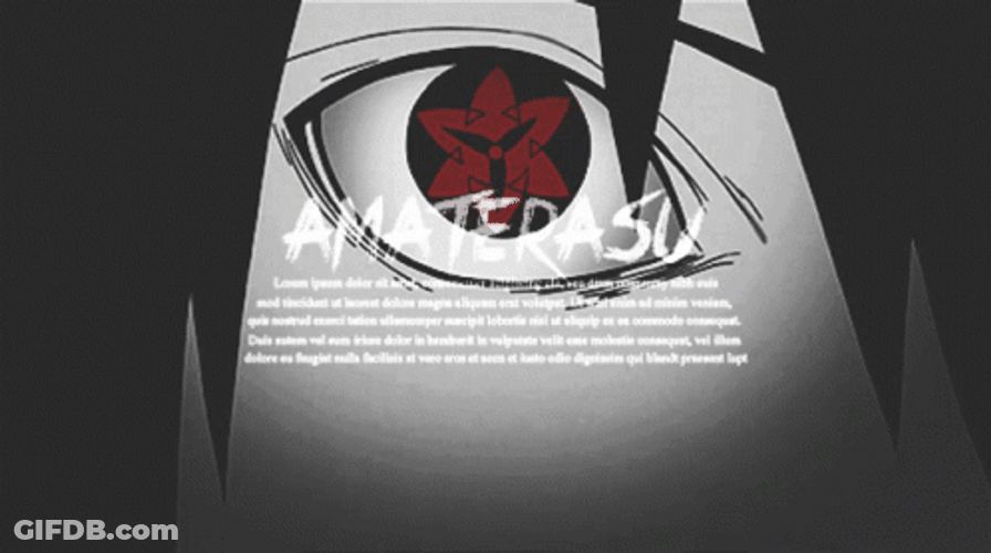 Amaterasu Itachi Sharingan Glitch GIF