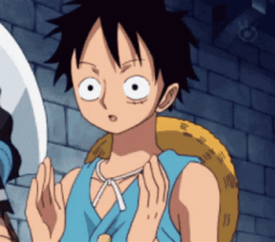 Amazed Clapping Luffy GIF
