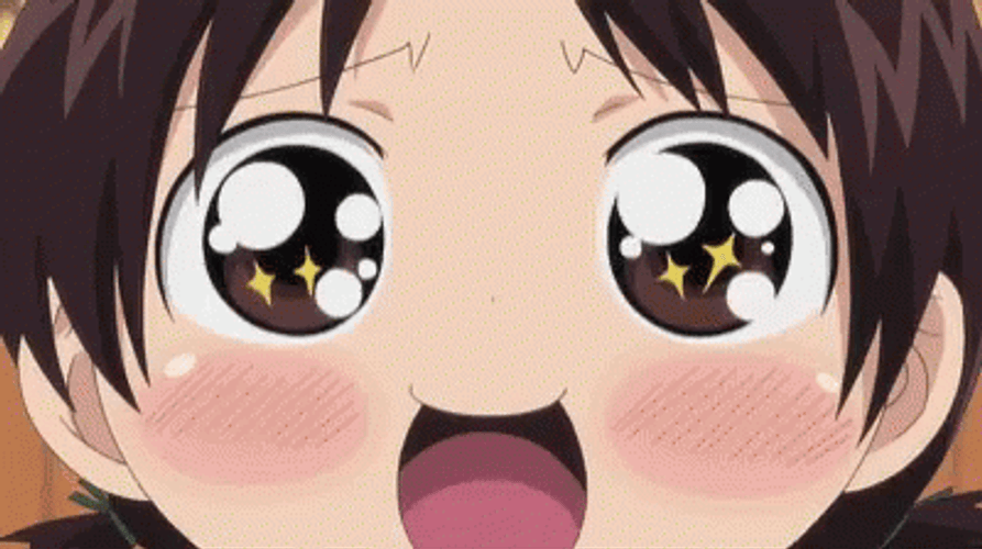 Amazed Cute Sparkling Eyes Anime GIF