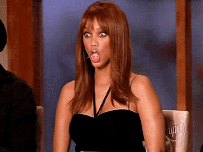 Amazed Funny Face Tyra Banks GIF