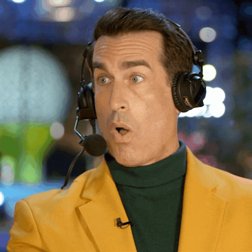 Amazed Host Rob Riggle GIF