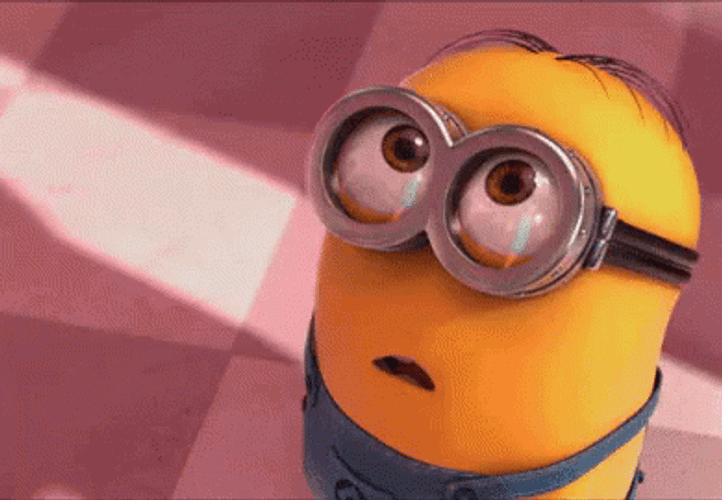 Amazed Mouth Open Minion GIF