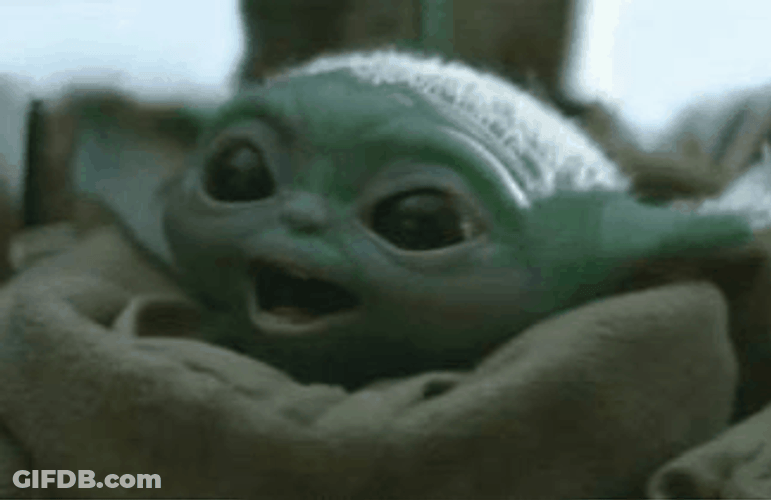 Amazed Reaction Grogu GIF