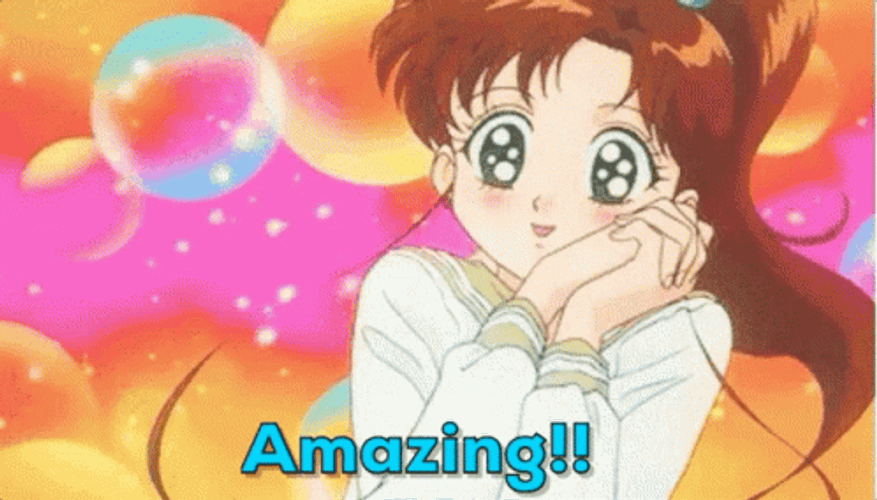 Amazed Sailor Jupiter Makoto Kino GIF