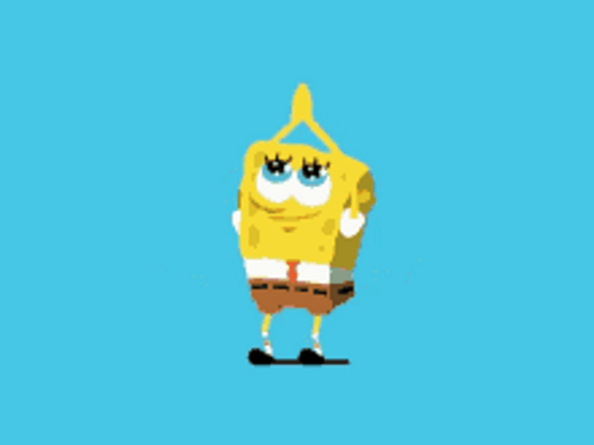 Amazed Spongebob Rainbow Happy Smile GIF