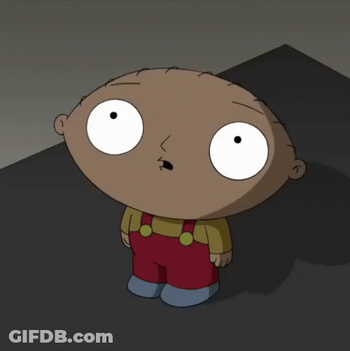 Amazed Stewie Griffin Blinking Big Eyes GIF