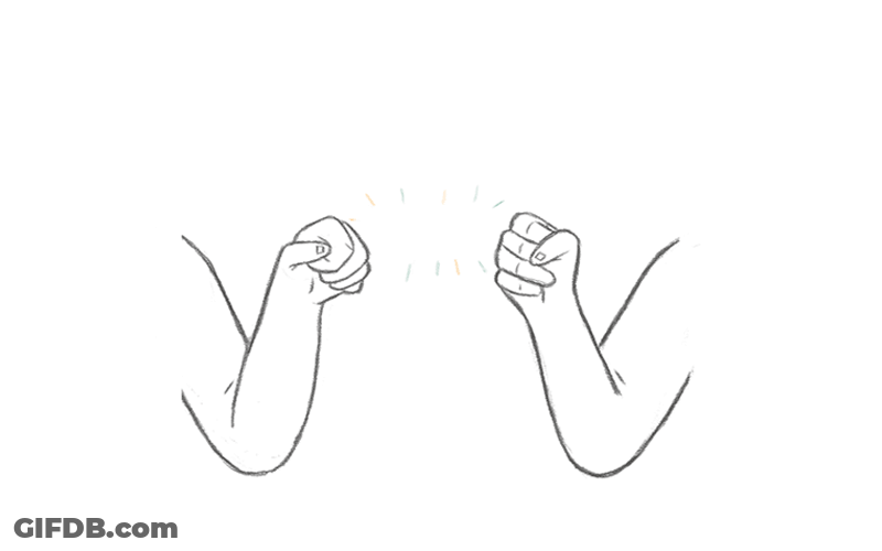 Amazing 2D Animated Handshake GIF