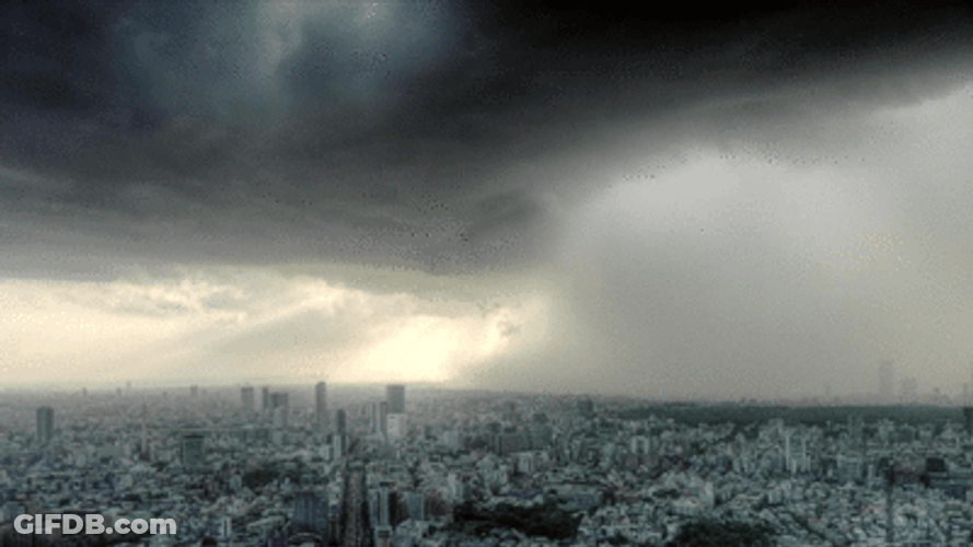 Amazing Capture Of Storm Heavy Rain Fall GIF