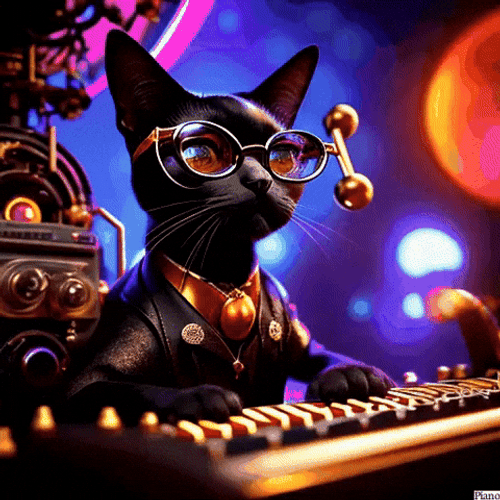 Amazing Cat Piano Talent GIF