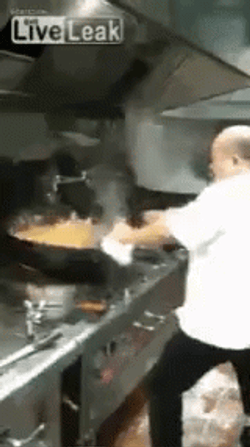 Amazing Chef Funny Cooking Position GIF