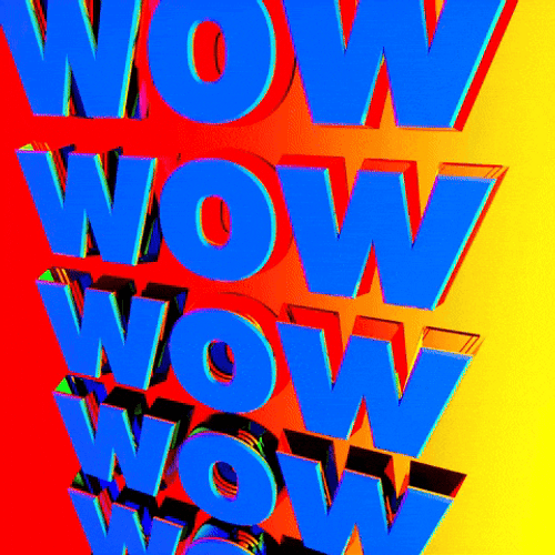 Amazing Colorful Wowza Bold Calligraphy GIF