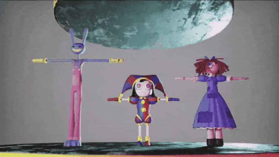 Amazing Digital Circus Jax Pomni Ragatha Pressed Down GIF