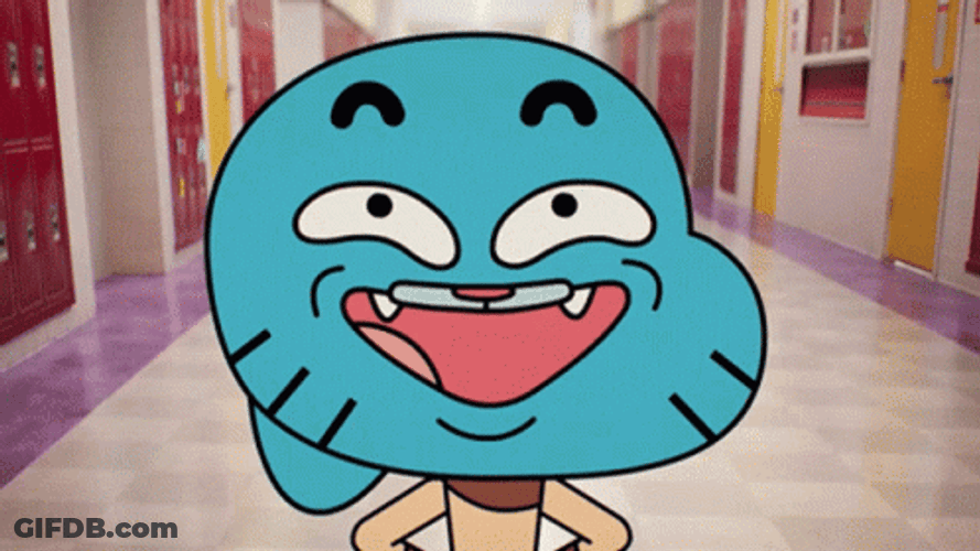 Amazing Gumball Cheering Smile GIF