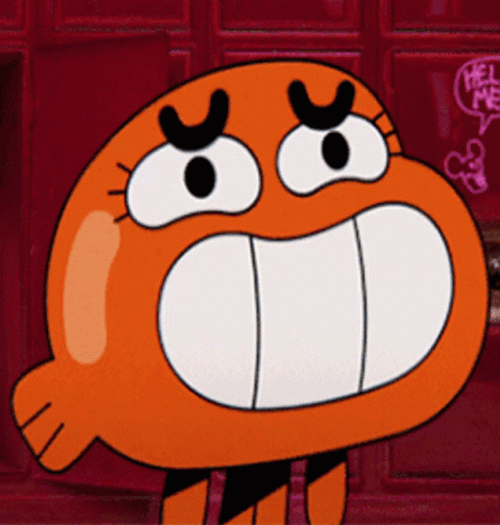 Amazing Gumball Darwin Fake Smiling GIF