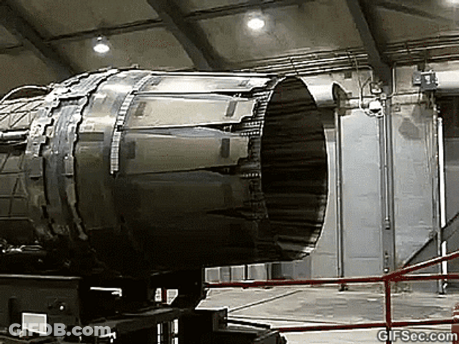 Amazing Jet Engine Firing Up GIF