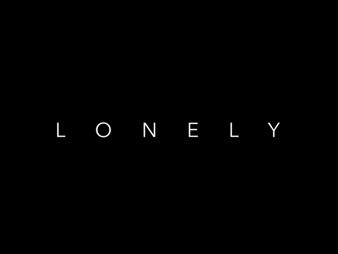 Amazing Minimalist  Lonely  Typography GIF