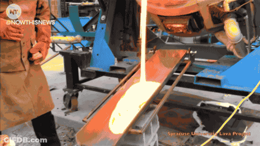 Amazing Molten Lava Grill Cooking GIF