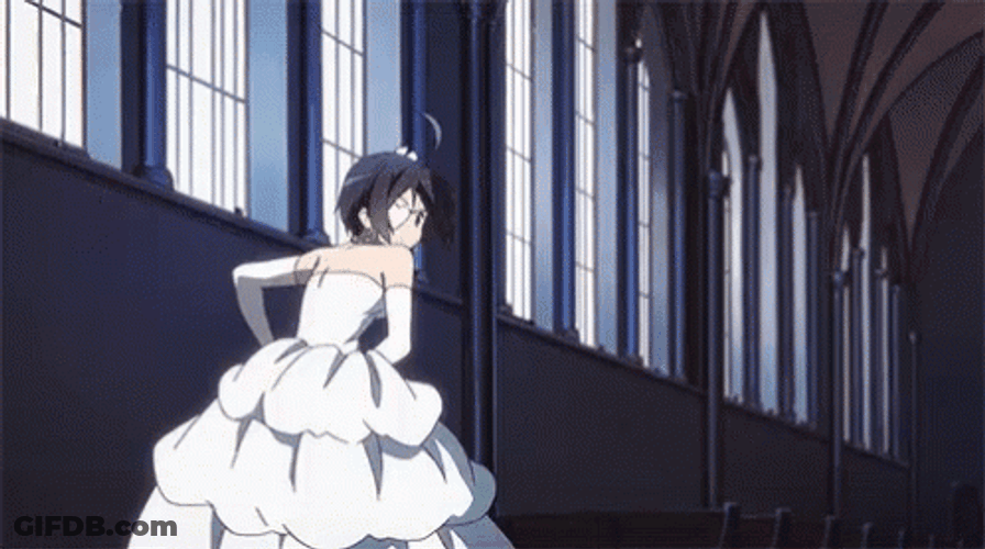 Amazing Rikka-Chan's Wedding Dress GIF