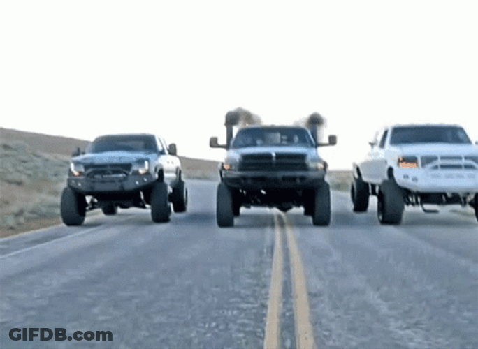 Amazing Truck On The Road Ford F250 GIF