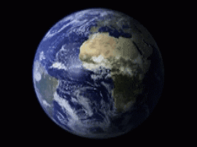 Amazing View Of Earth Rotation GIF