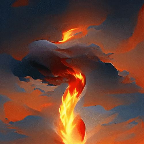 Amazing Wildfire Illustration Mobile Art GIF
