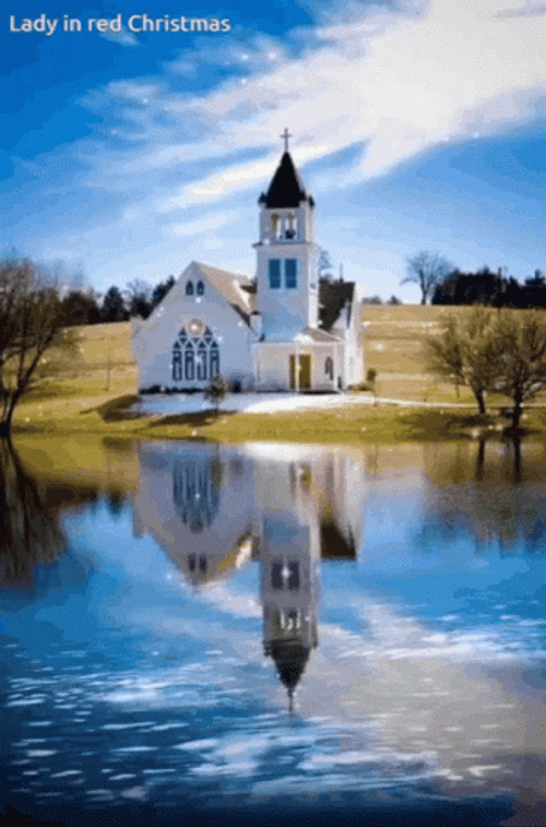 Amazing Willow Wood Church Exterior Image GIF