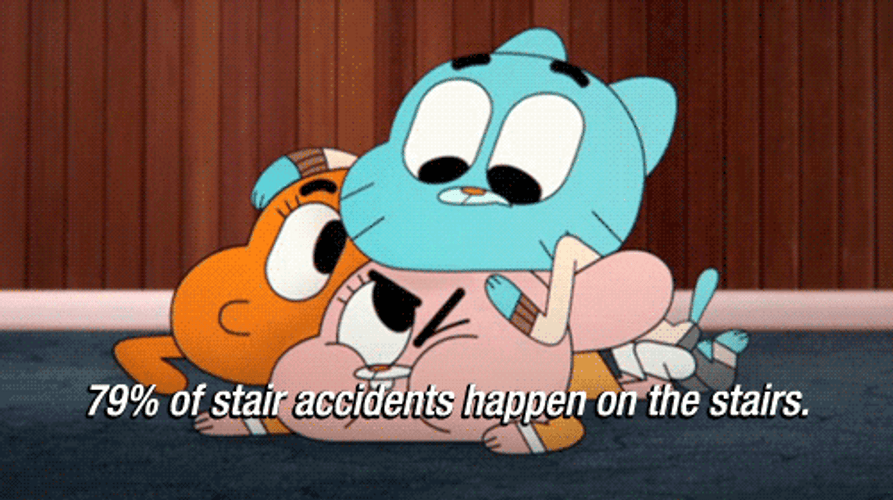 Amazing World Of Gumball Stair Accidents GIF
