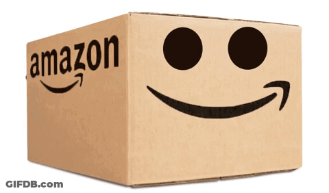 Amazon Cardboard Box With Smiling Face GIF