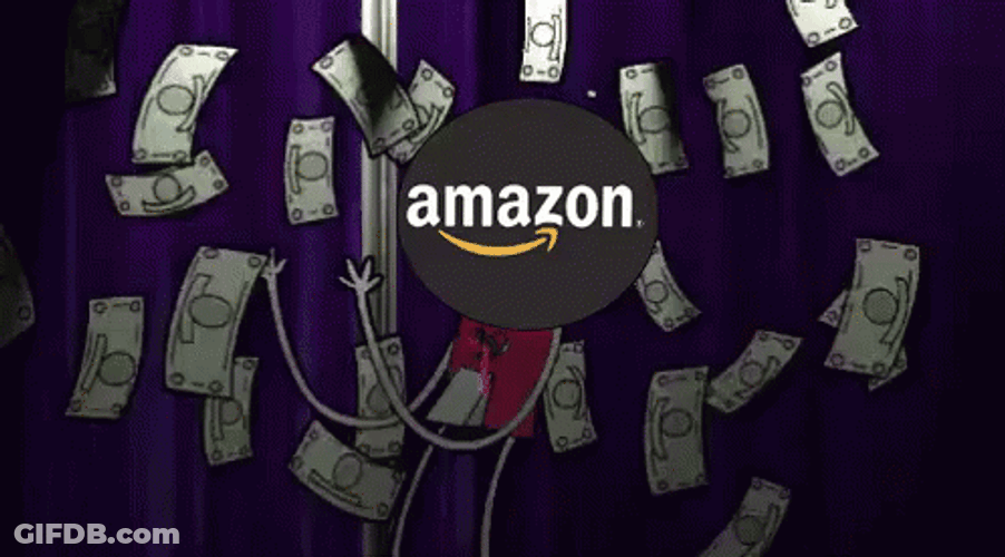 Amazon Smile Emoji Money Shower GIF