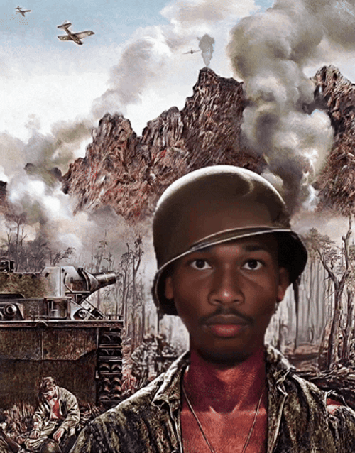 Ambatukam As Soldier Amid War GIF