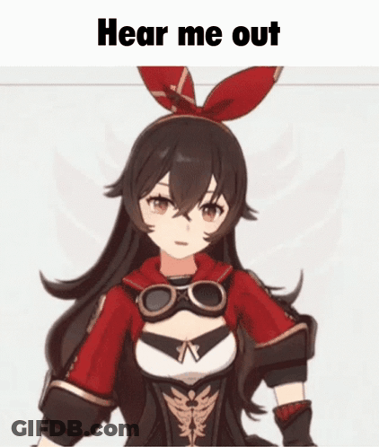Amber From Genshin Impact Saying Hear Me Out GIF