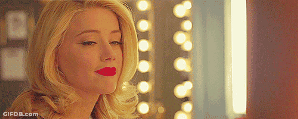 Amber Heard Closing Eyes GIF