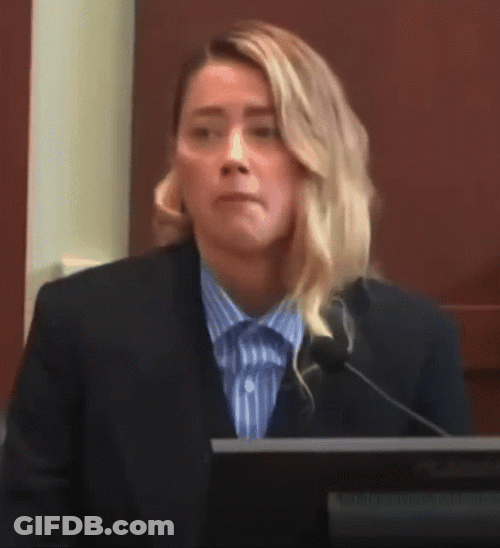 Amber Heard Forcing Eyes To Cry GIF