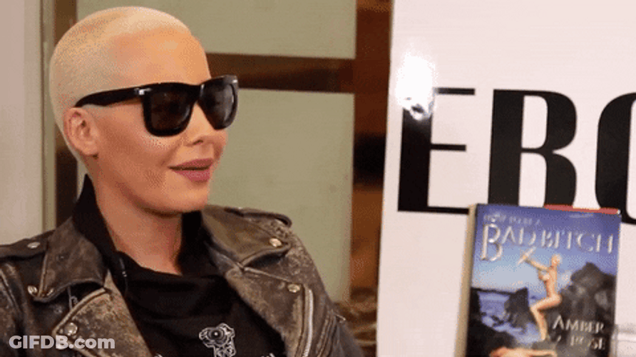 Amber Rose In Black Shades Duhhh GIF