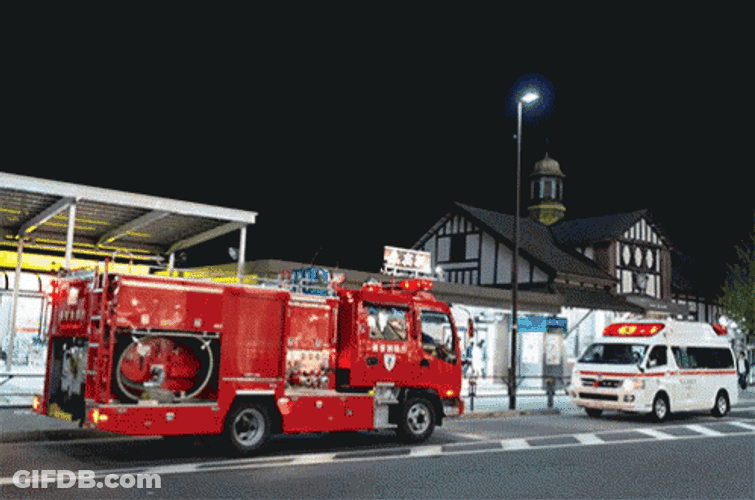 Ambulance And Firetruck GIF