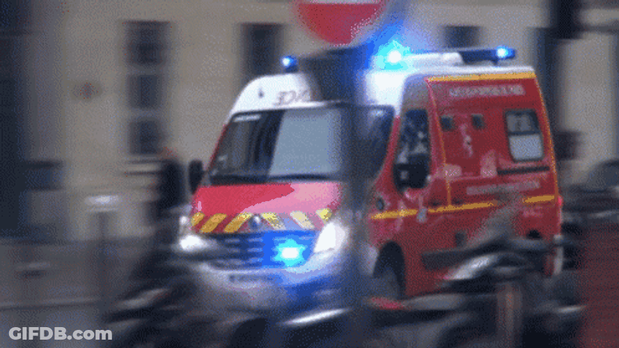 Ambulance On A Rush GIF