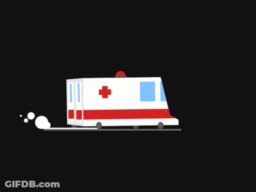 Ambulance With Red Cross GIF