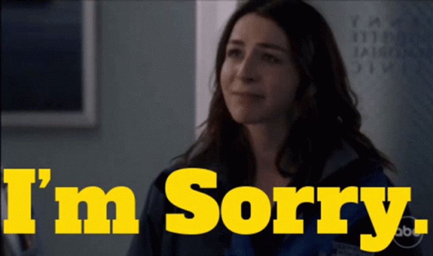Amelia Shepherd I Am Sorry GIF