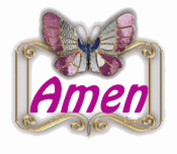 Amen Butterfly Sticker Glitters GIF