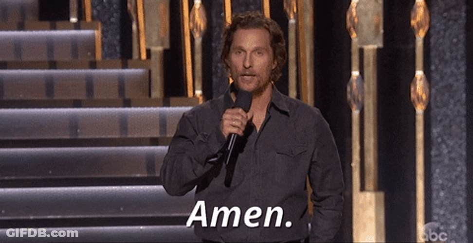 Amen Matthew McConaughey CMA Awards GIF