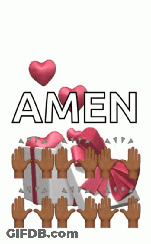 Amen Praise Hands Gift Hearts GIF