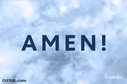 Amen Sign With Blue Sky GIF