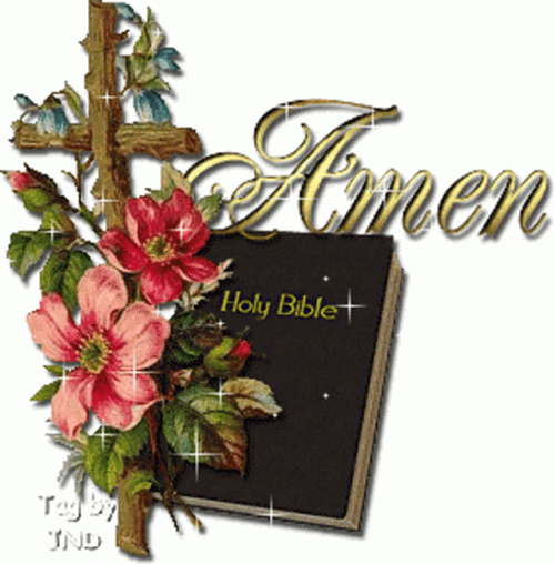 Amen Sparkling Holy Bible Cross GIF